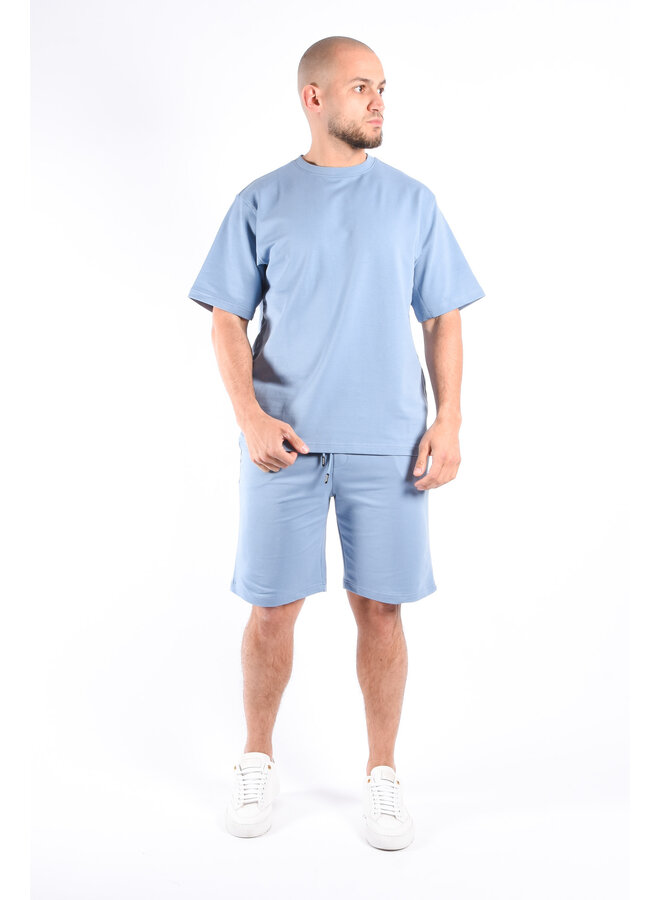 Premium Interlock Short Set “Nalo” Light Blue