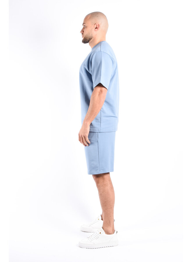 Premium Interlock Short Set “Nalo” Light Blue
