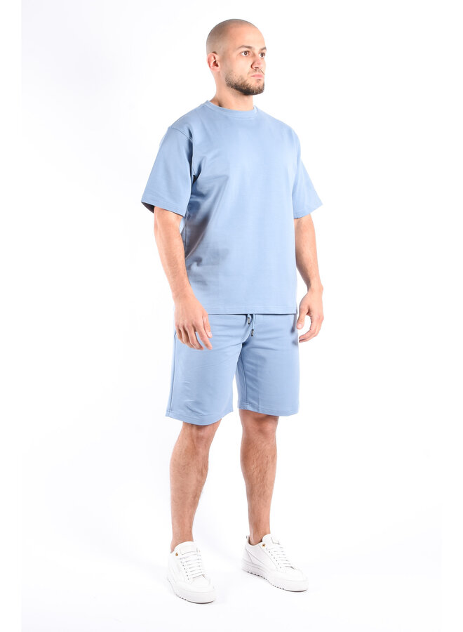 Premium Interlock Short Set “Nalo” Light Blue