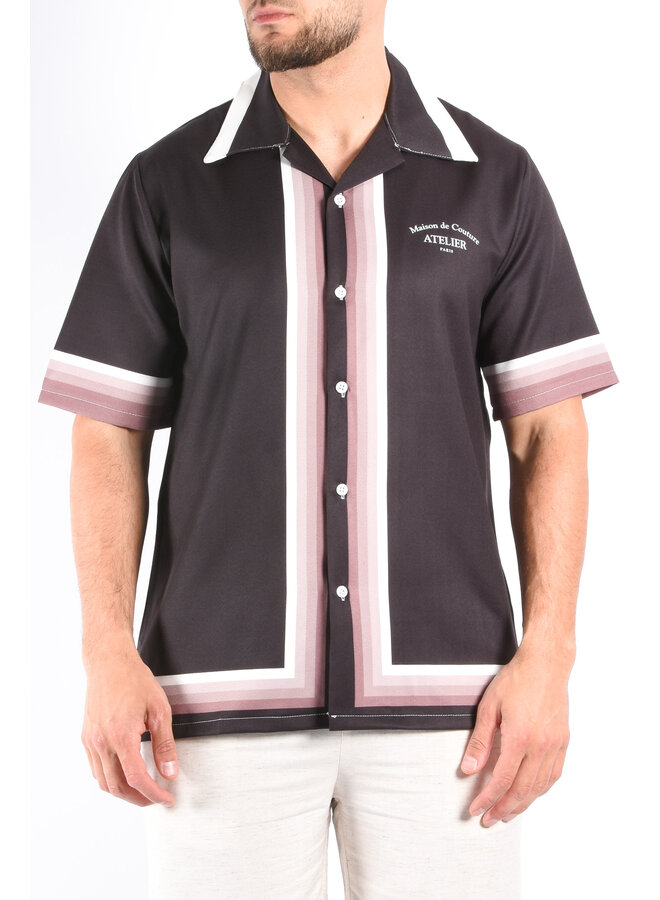 Limited Edition Summer Shirt “Atelier” Black / Sunset Fade