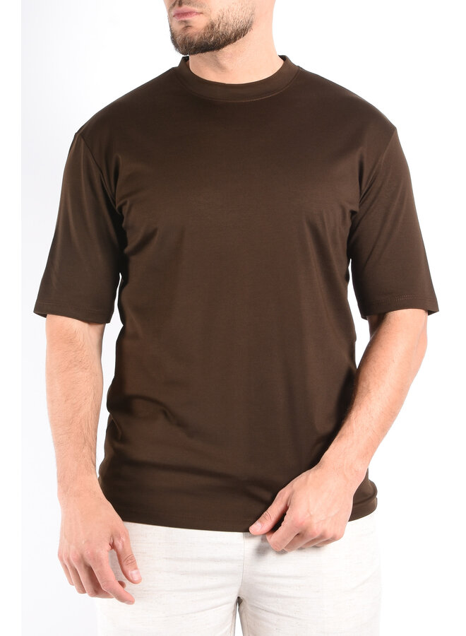 Mercerised Luxe T-shirt Deep Brown