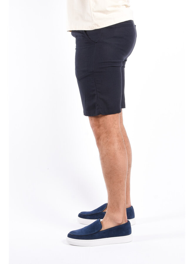Premium Linnen Shorts “Azzaro” Navy Blue