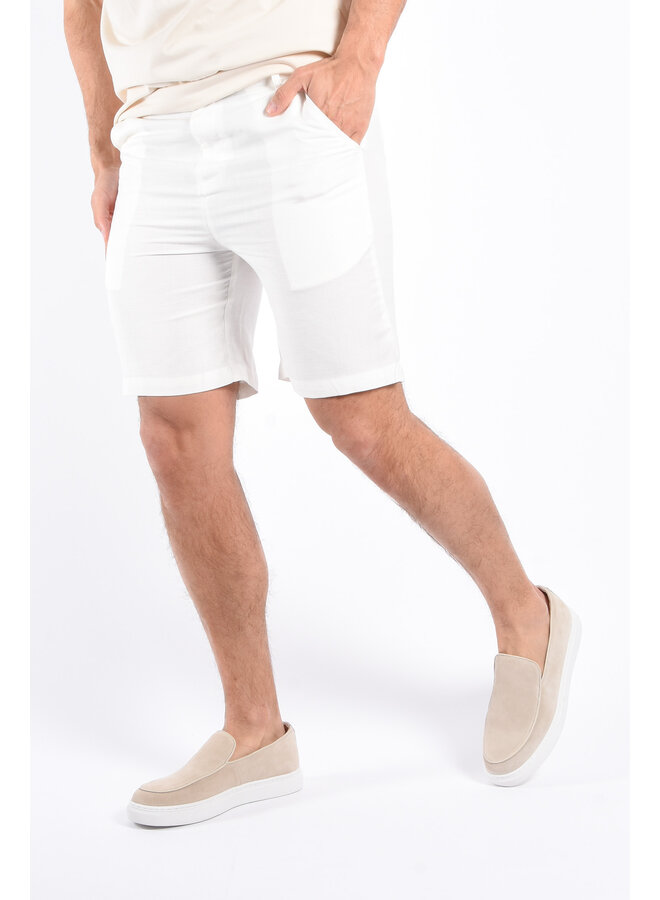 Premium Linnen Shorts “Azzaro" White
