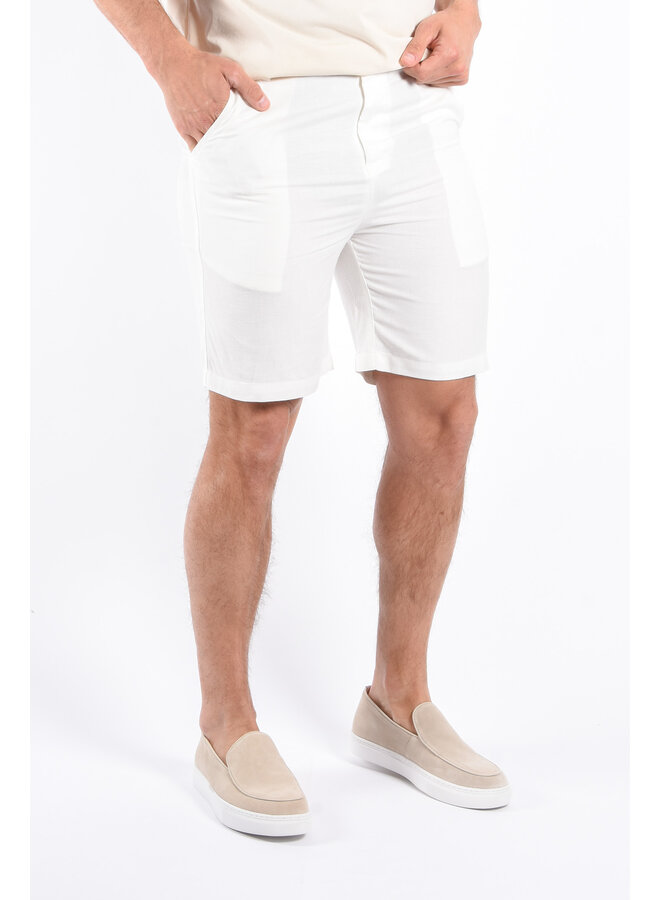 Premium Linnen Shorts “Azzaro" White