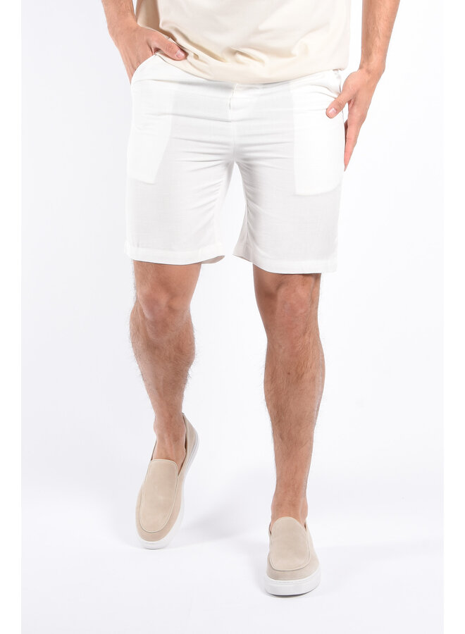 Premium Linnen Shorts “Azzaro" White