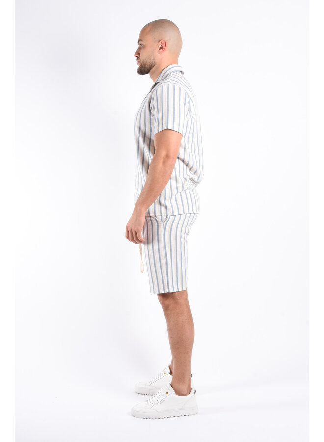 Linnen Summer Set “Tosca” Beige / Light Blue