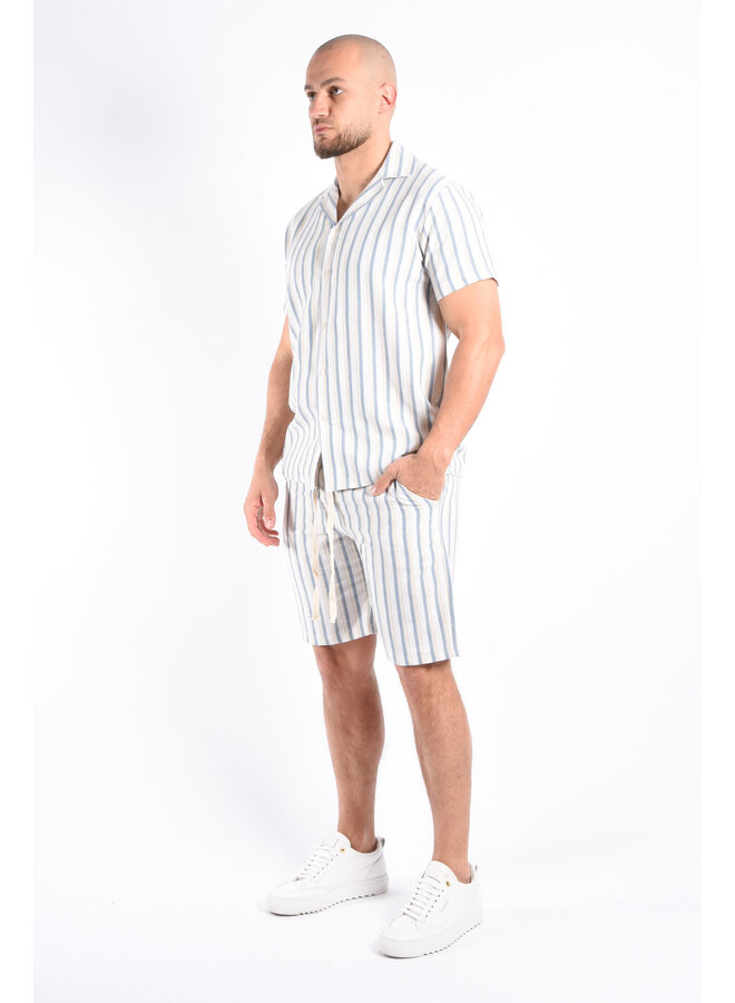 Linnen Summer Set “Tosca” Beige / Light Blue