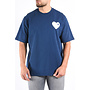 Premium Oversized T-Shirt Heart - Dark Blue