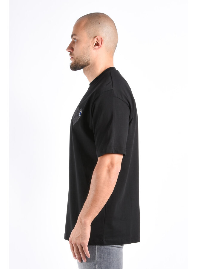 Premium Oversized T-Shirt Heart - Black