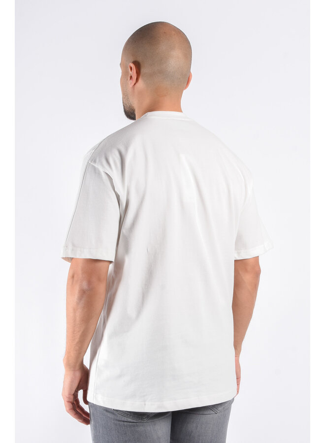 Premium Oversized T-Shirt Heart - White / Anthracite