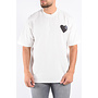 Premium Oversized T-Shirt Heart - White / Anthracite