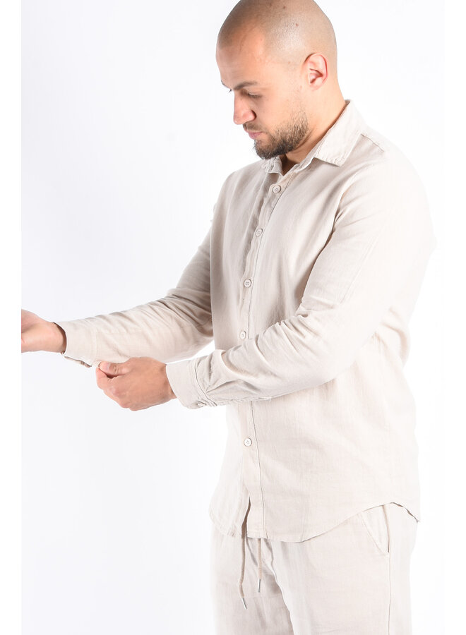 Premium Linnen Shirt "Terme" Beige