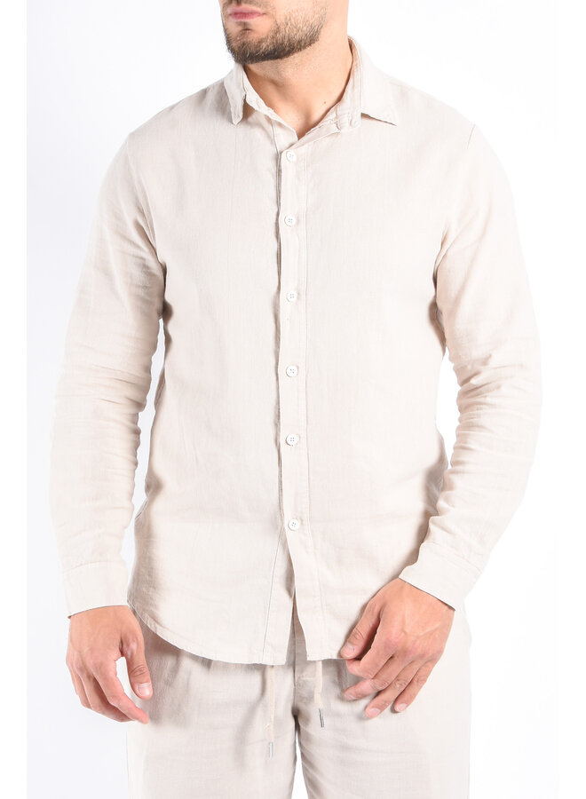 Premium Linnen Shirt "Terme" Beige