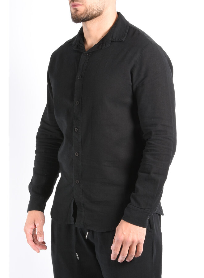 Premium Linnen Shirt "Terme" Black