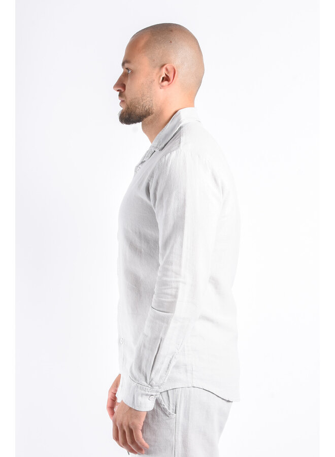 Premium Linnen Shirt "Terme" Light Grey