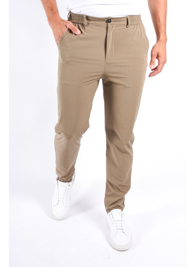 Dynamic Stretch Tech Trousers “Gio” Taupe Beige