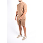Premium Mercerised T-shirt / Shorts Set Brown