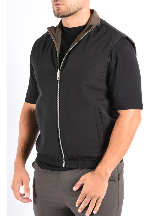 Premium Reversible Insulated Bodywarmer "Varallo" Black / Deep Brown