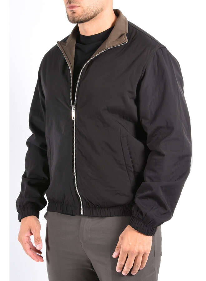 Premium Reversible Insulated Jacket "Vazio" Black / Deep Brown