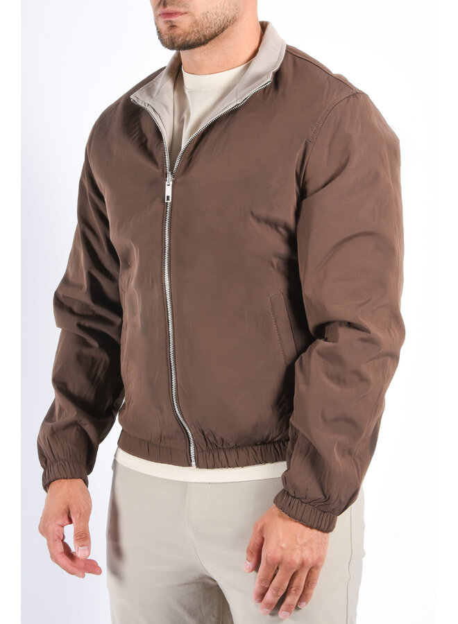 Premium Reversible Insulated Jacket "Vazio" Brown / Beige