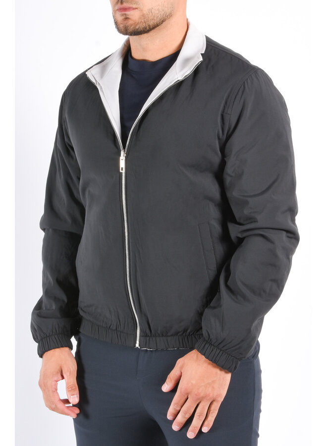 Premium Reversible Insulated Jacket "Vazio" Deep Blue / Light Grey