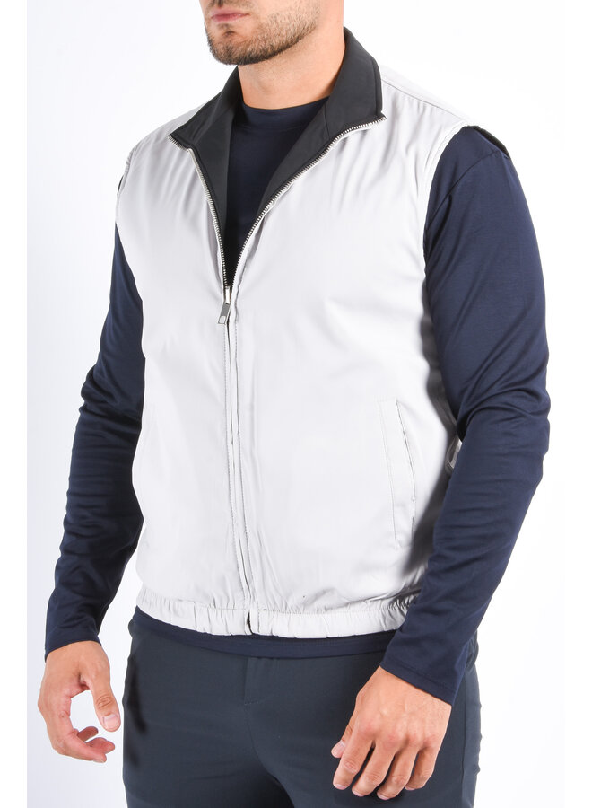 Premium Reversible Insulated Bodywarmer "Varallo" Deep Blue / Light Grey