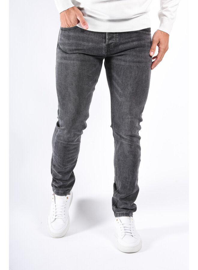 Slim Fit Stretch Jeans “Vialli” Dark Grey Washed