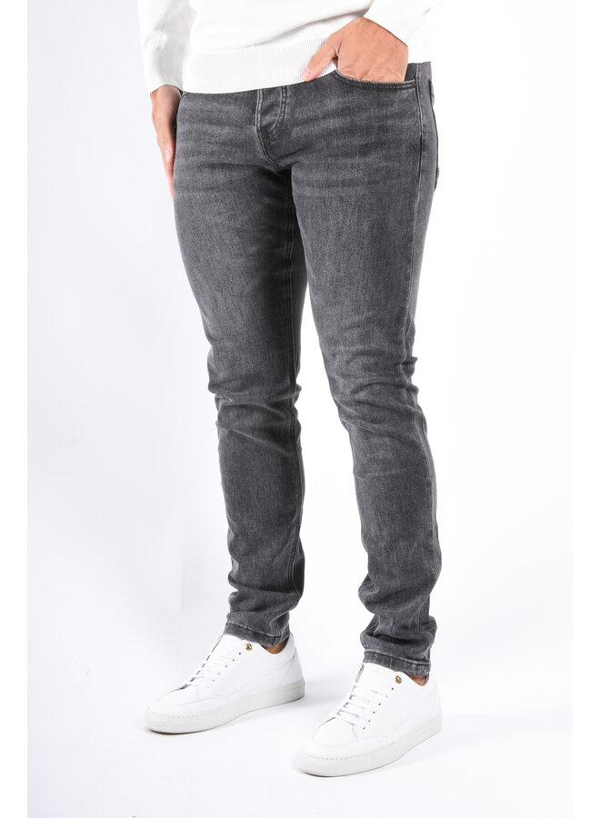 Slim Fit Stretch Jeans “Vialli” Dark Grey Washed