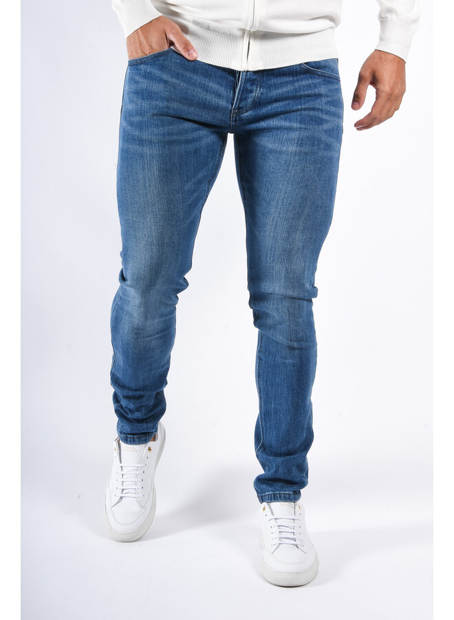 Slim Fit Stretch Jeans “Vialli” Blue Washed