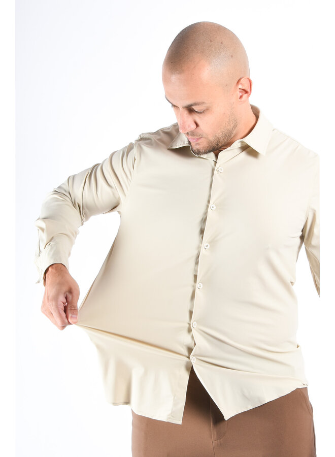 Premium Dynamic 4-way Stretch Shirt Beige
