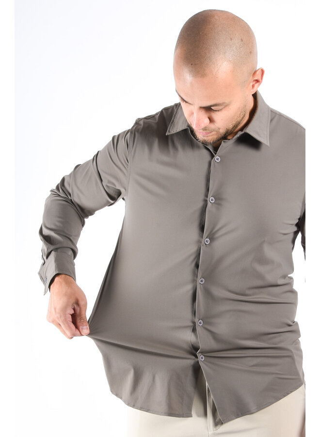 Premium Dynamic 4-way Stretch Shirt Stone Green