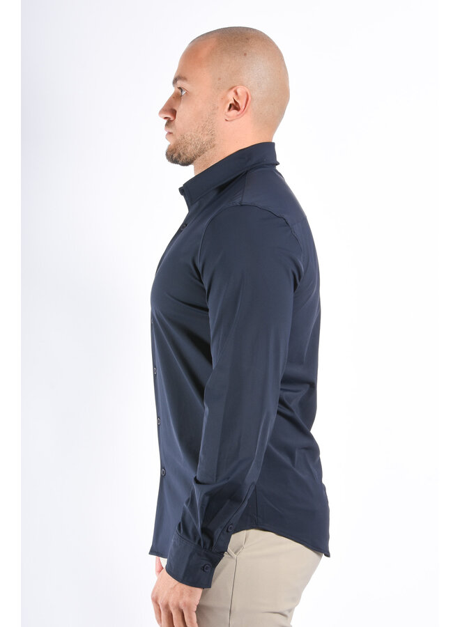 Premium Dynamic 4-way Stretch Shirt Deep Blue