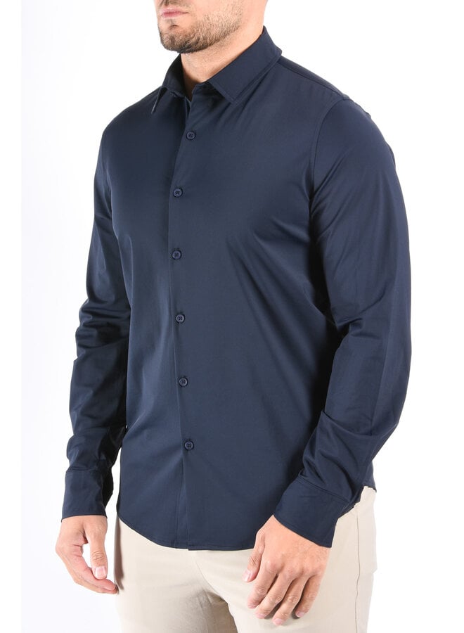 Premium Dynamic 4-way Stretch Shirt Deep Blue