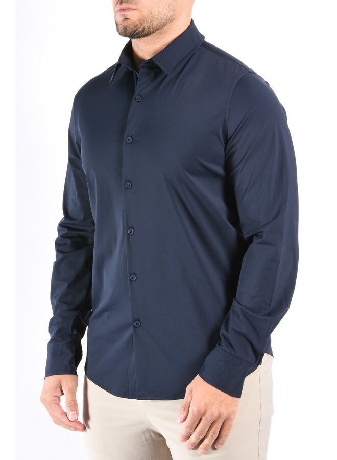 Premium Dynamic 4-way Stretch Shirt Deep Blue