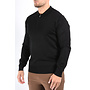 Long Sleeve Zip Knit Polo “Lorenzo” Black