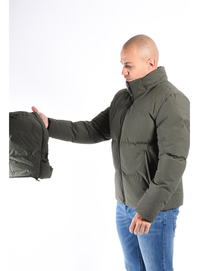 Hooded Puffer Jacket “Dario” Deep Green