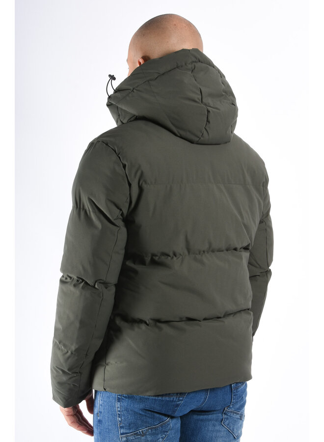 Hooded Puffer Jacket “Dario” Deep Green