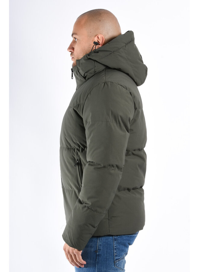 Hooded Puffer Jacket “Dario” Deep Green