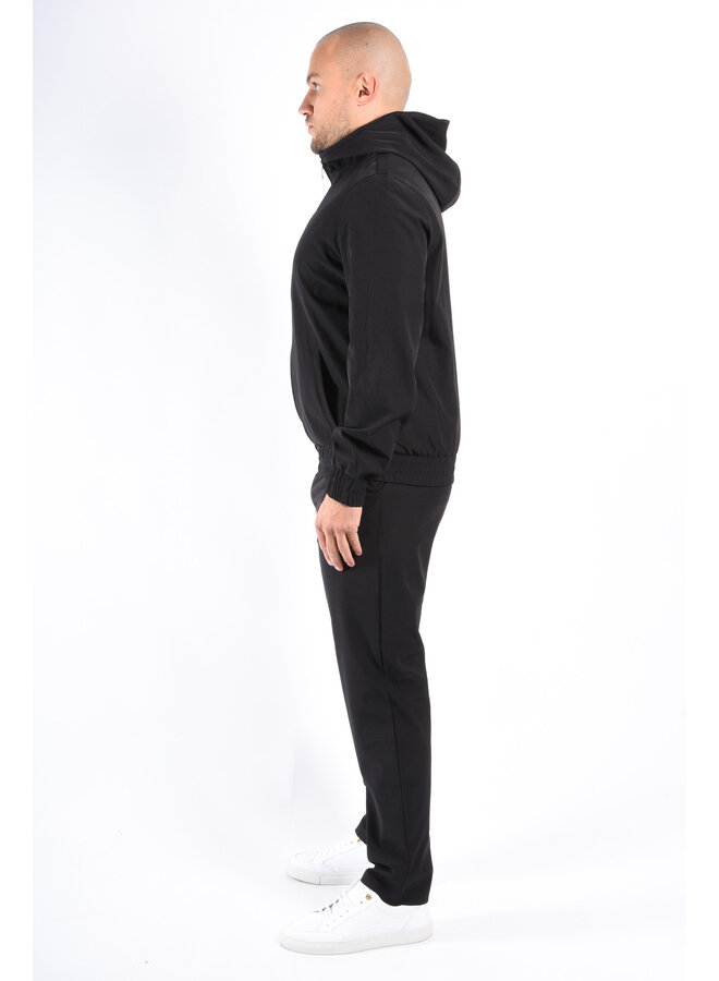 Premium Hooded Tech Suit “Lazio” Black