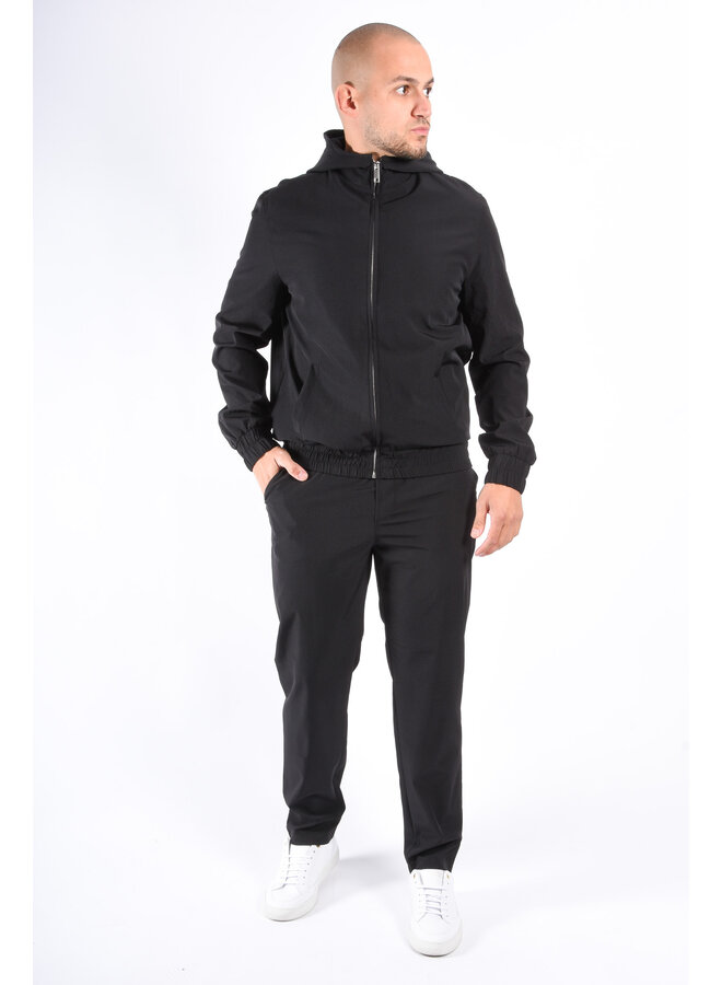 Premium Hooded Tech Suit “Lazio” Black