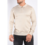 Long Sleeve Zip Knit Polo “Lorenzo”  Beige