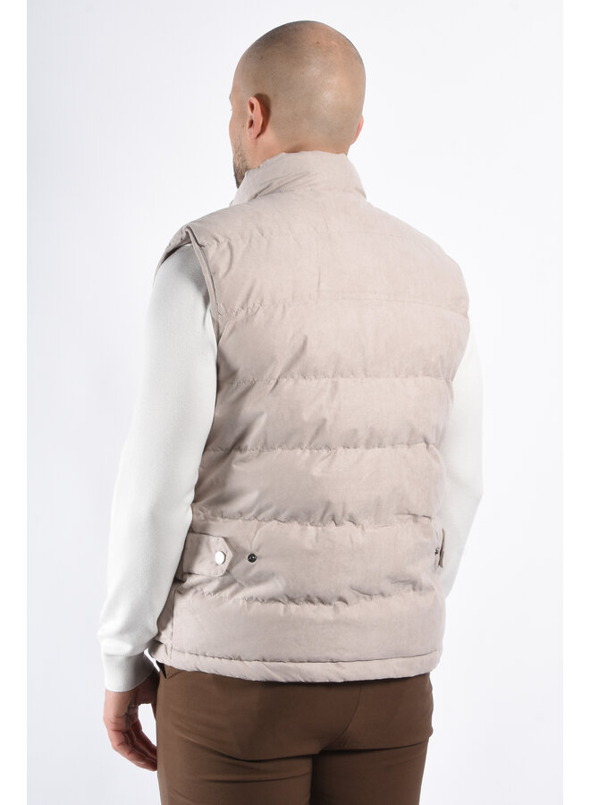 Padded Suede Bodywamer "Vareno" Beige