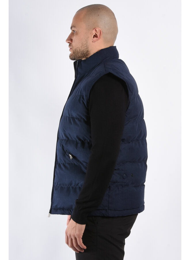Padded Suede Bodywamer "Vareno" Deep Blue