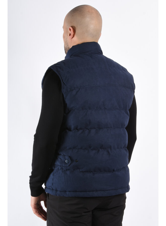 Padded Suede Bodywamer "Vareno" Deep Blue