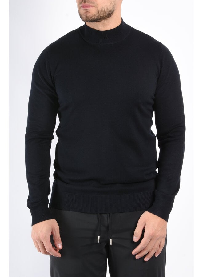 Knit Turtleneck Deep Blue