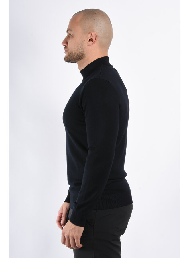 Knit Turtleneck Deep Blue