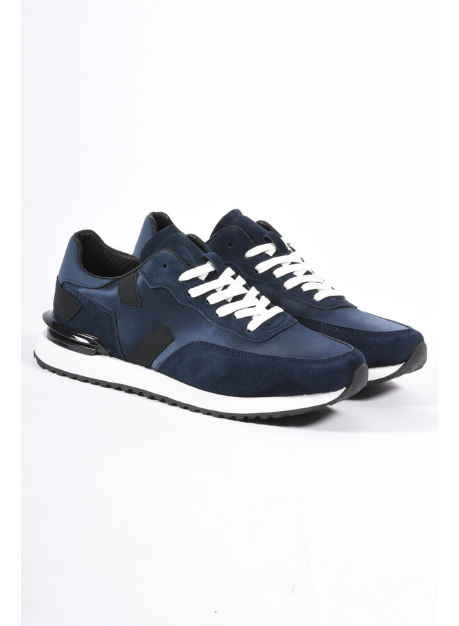 Premium Suède / Leather Sneakers “ Dario “ Navy Blue