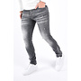 Slim Fit Stretch Jeans “Napoli” Grey Washed / Splashed