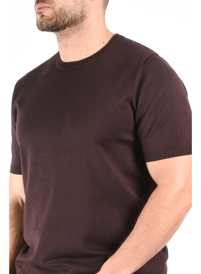 Premium Knit T-shirt “Kyan” Brown