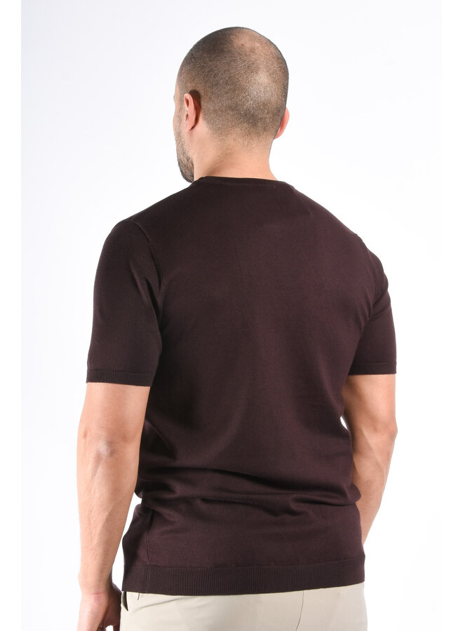 Premium Knit T-shirt “Kyan” Brown